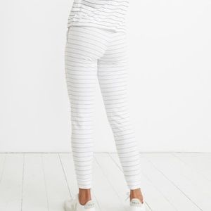 Marine Layer Drawstring Striped Joggers XL White